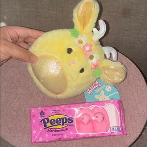 Yellow Plush Bunny Deer Head - Kids Toys